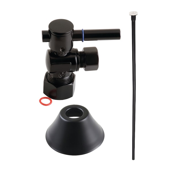 Plumbing Toilet Trim Kit, 58Inch x 38Inch OD Comp, Matte Black
